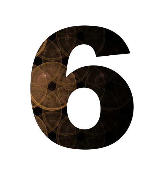 6 number with abstract design — Stock Photo, Image