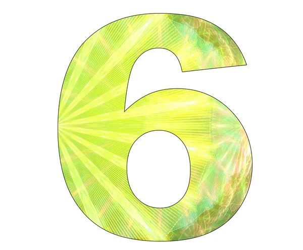 6 number with abstract design — Stock Photo, Image