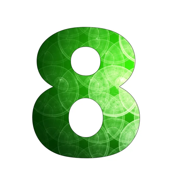 8 número con diseño abstracto — Foto de Stock