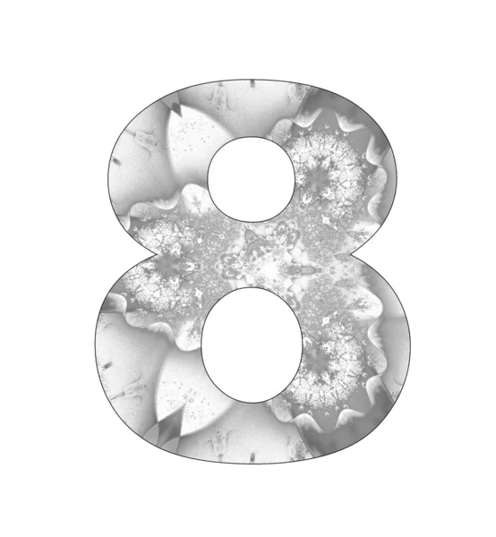 Stock image 8 number with abstract design