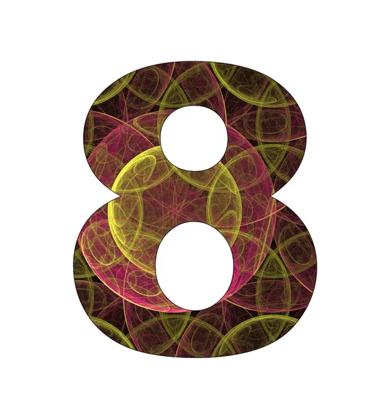 8 number with abstract design — Stock Photo, Image