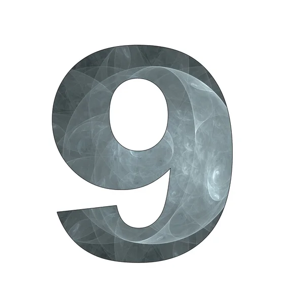 9 número com design abstrato — Fotografia de Stock