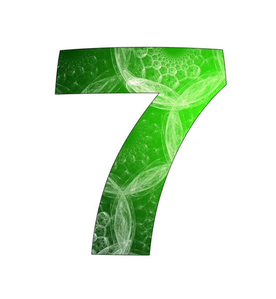 7 number with abstract design — Stock Photo, Image