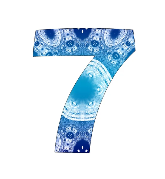 7 number with abstract design — Stock Photo, Image