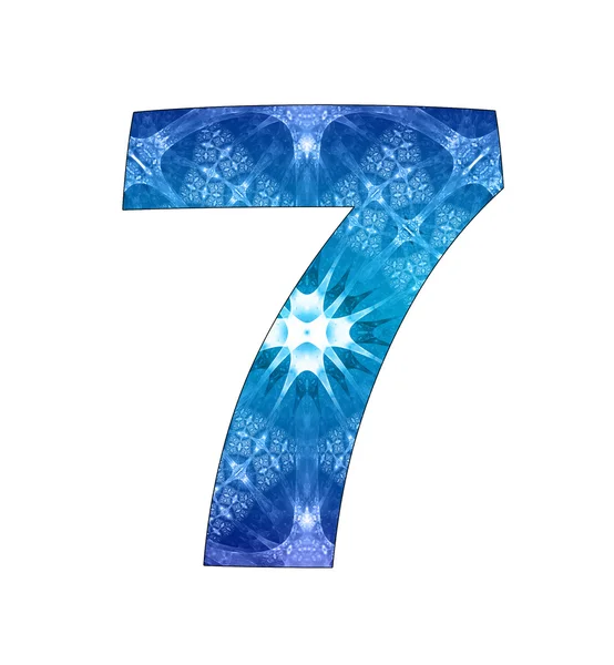 7 number with abstract design — Stock Photo, Image