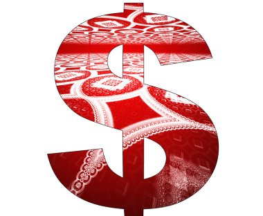 soyut tasarım dolar simgesiyle