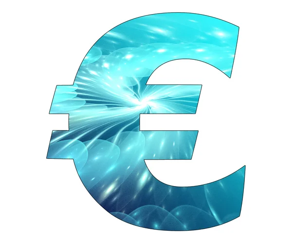 Symbol eura s abstraktními — Stock fotografie