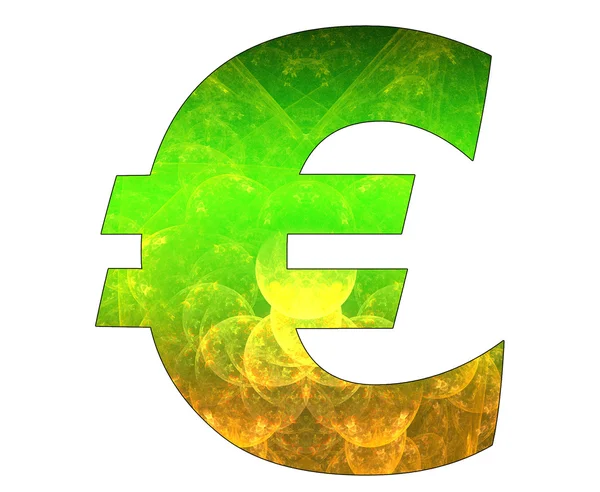 Eurosymbolen med abstrakt design — Stockfoto