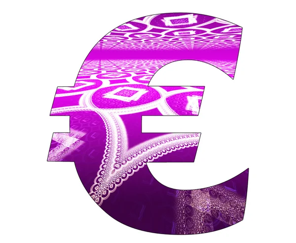 Символ євро з абстрактними — стокове фото