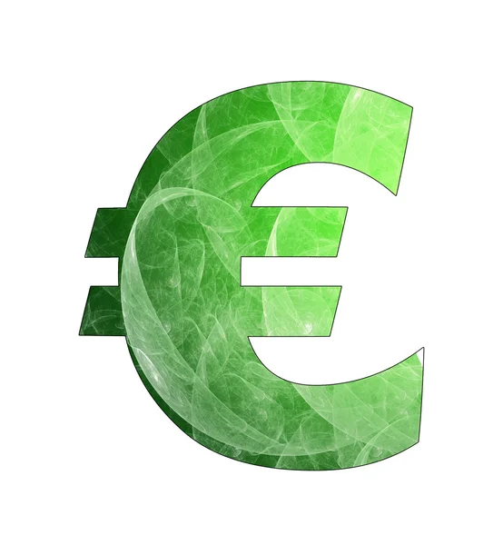 Euro-symbool met abstracte ontwerp — Stockfoto