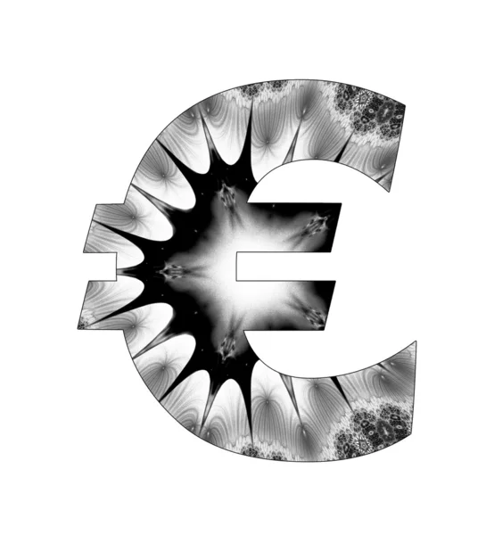 Euro símbolo con diseño abstracto —  Fotos de Stock
