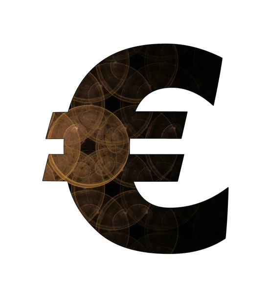 欧元符号的抽象设计 — 图库照片