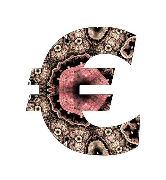 Eurosymbolen med abstrakt design — Stockfoto