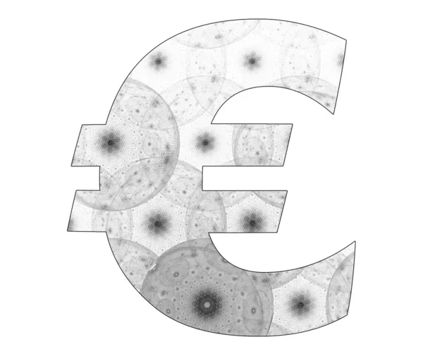 stock image Euro symbol with abstract design