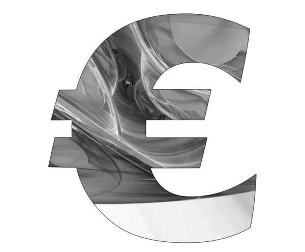 Euro-Symbol mit abstraktem Design — Stockfoto