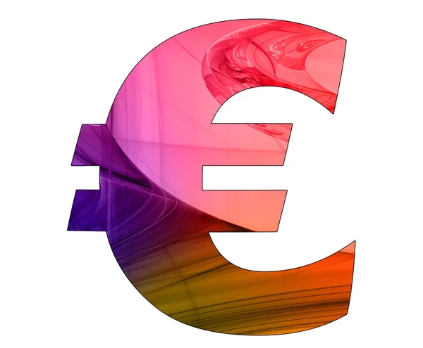Euro symbol with abstract design — Stock Photo, Image