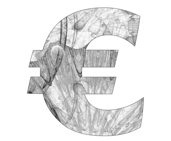 Symbole Euro avec design abstrait — Photo