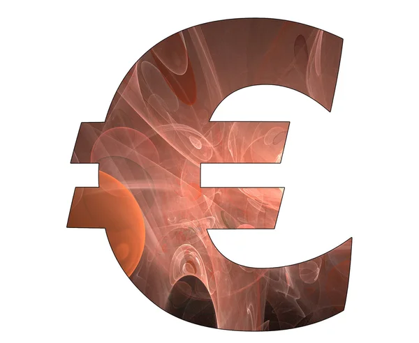 Símbolo euro com design abstrato — Fotografia de Stock