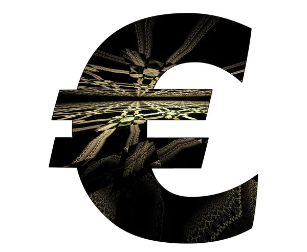 Simbolo euro con disegno astratto — Foto Stock