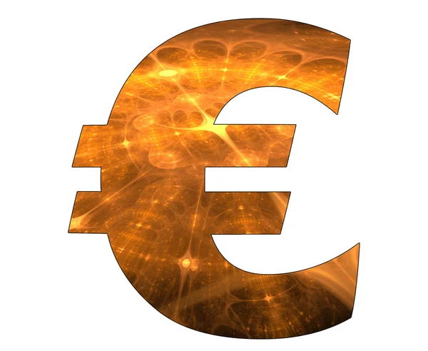 Euro símbolo con diseño abstracto — Foto de Stock