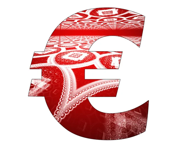 Euro-symbool met abstracte ontwerp — Stockfoto