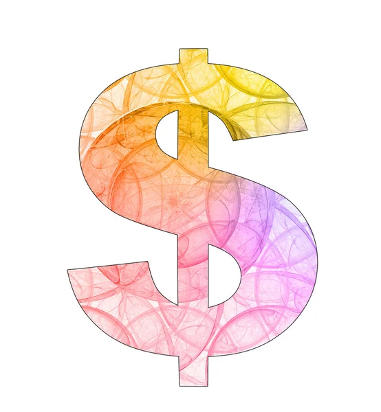 Dollarn symbol med abstrakt design — Stockfoto