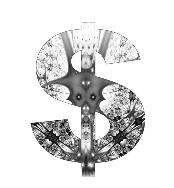 Σύμβολο Dollar με αφηρημένα σχέδια — Φωτογραφία Αρχείου