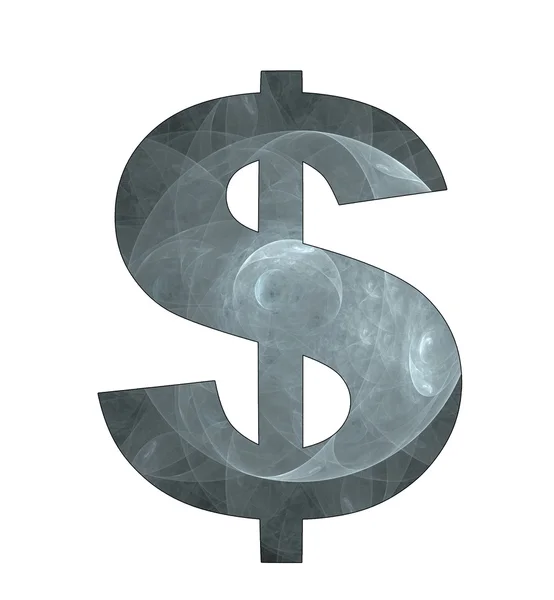 Символ доллара с абстрактным дизайном — стоковое фото