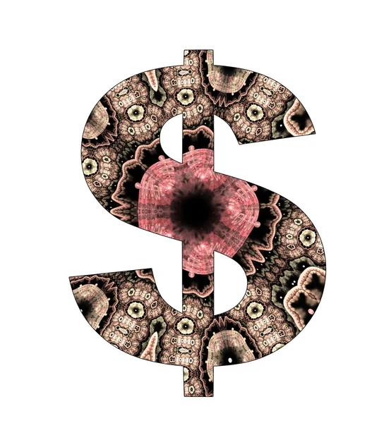 Simbolo Dollaro con disegno astratto — Foto Stock