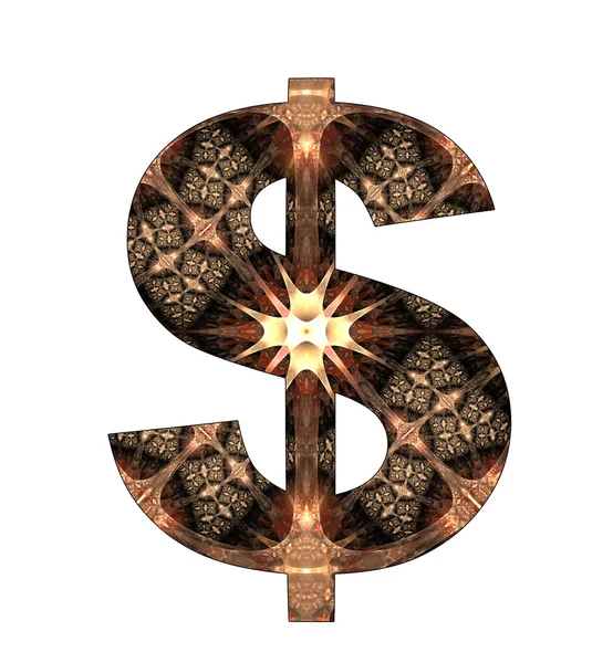 Symbol dolaru s abstraktními — Stock fotografie