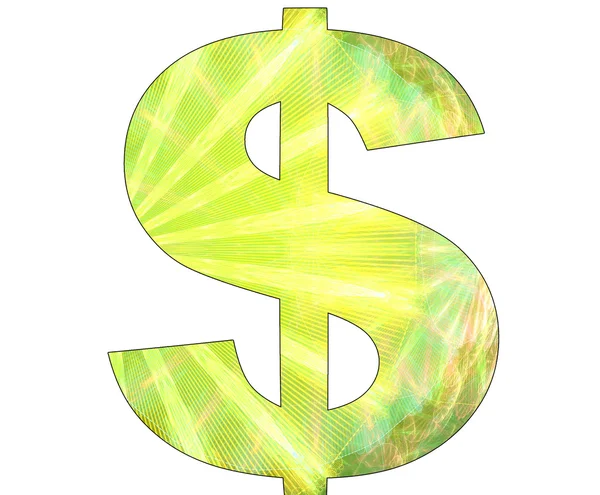 Símbolo de dólar com design abstrato — Fotografia de Stock