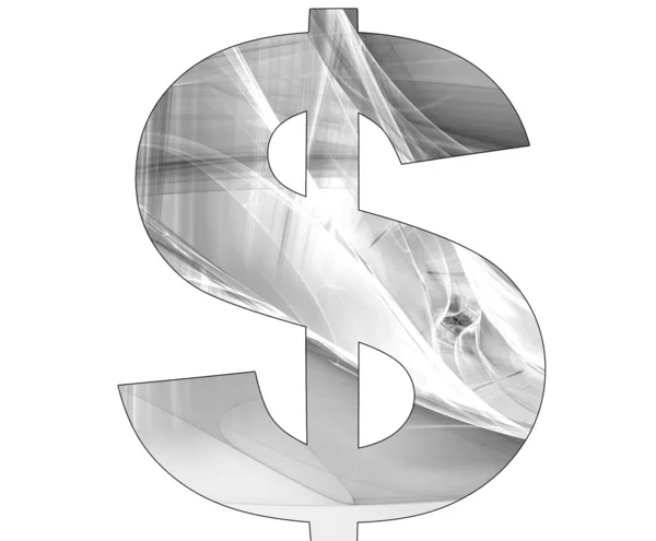 Символ долара з абстрактним дизайном — стокове фото