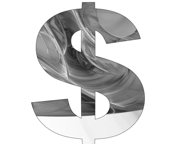 Dollarsymbol med abstrakt utforming – stockfoto