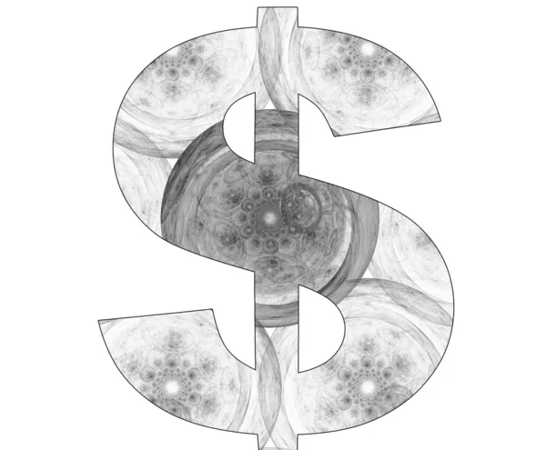 Dólar símbolo con diseño abstracto —  Fotos de Stock