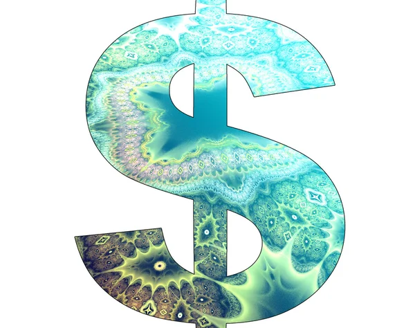 Symbole dollar avec design abstrait — Photo
