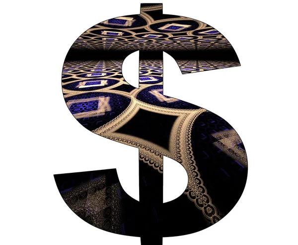 Symbole dollar avec design abstrait — Photo