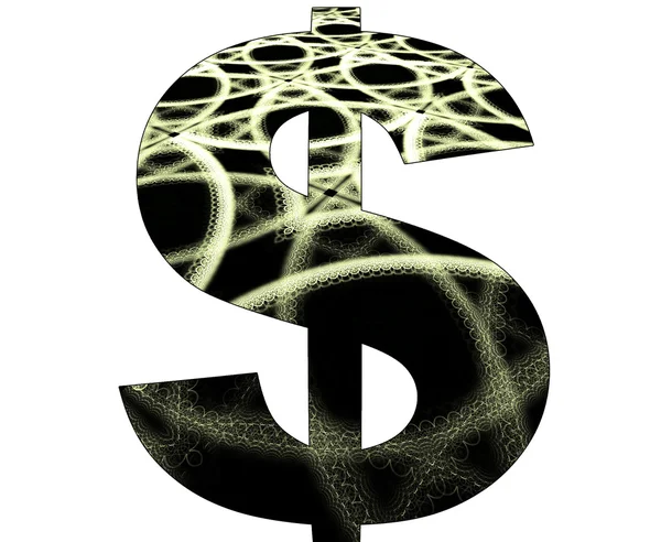 Σύμβολο Dollar με αφηρημένα σχέδια — Φωτογραφία Αρχείου