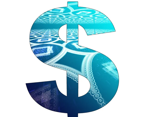 Dollarsymbol med abstrakt utforming – stockfoto