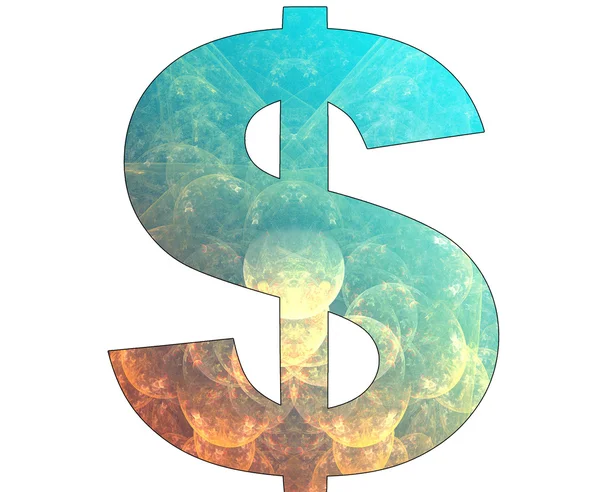 Символ долара з абстрактним дизайном — стокове фото