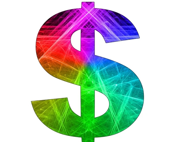 Símbolo de dólar com design abstrato — Fotografia de Stock
