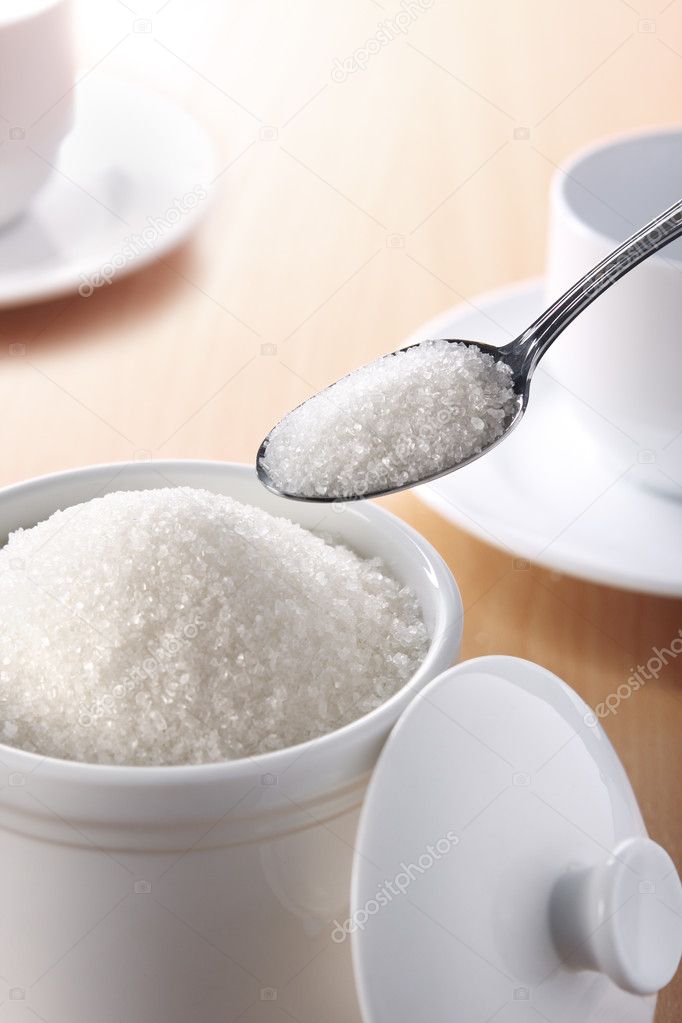 Spoon of sugar — Stock Photo © photosoupy 8680195