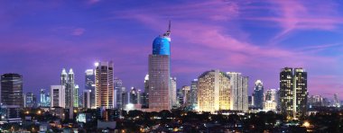 Jakarta şehir günbatımı