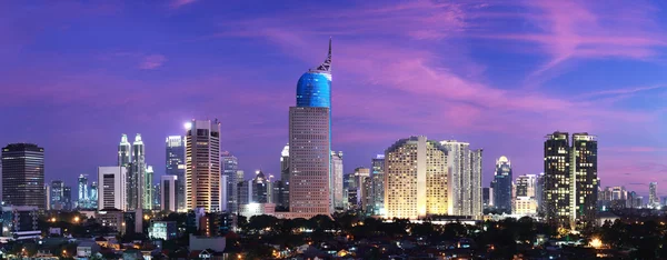 Jakarta Cidade por do sol — Fotografia de Stock