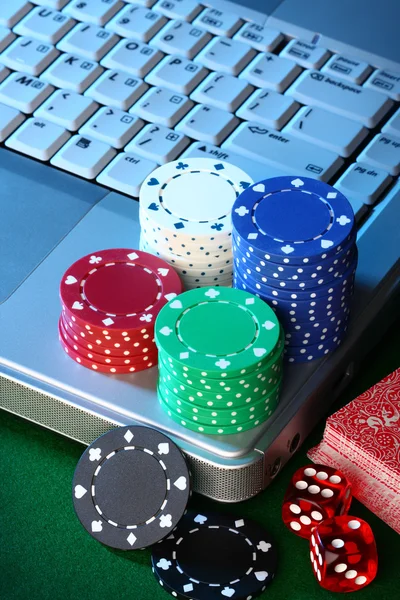 Онлайн покер — стокове фото
