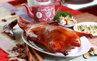 Roasted whole Peking Duck clipart