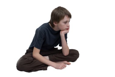 Fed-up boy clipart