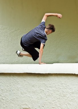 Youth parkour tricking clipart