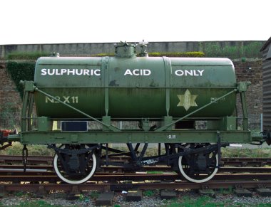 Sulphuric acid rail tanker clipart