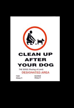 Dog fouling sign clipart