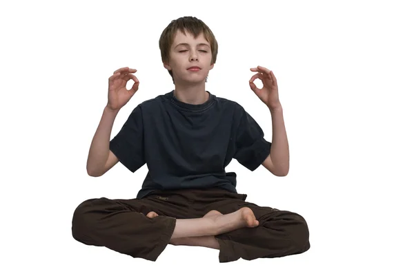 Mediterar barn — Stockfoto